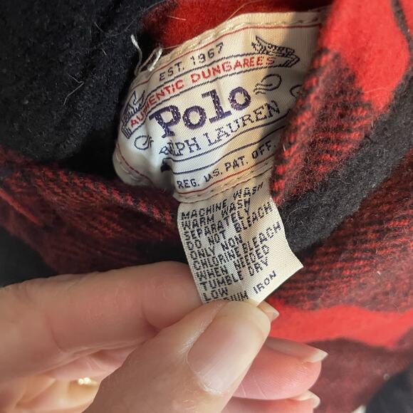 Vintage Ralph Lauren Flannel Denim Reversible Trucker Jacket Size 5 Toddler - Picture 6 of 9